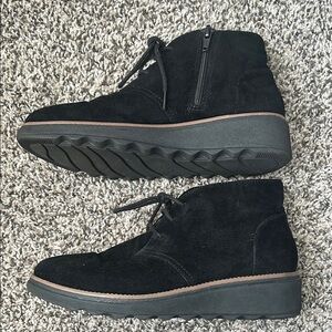 Clark’s Women’s Black Suede Ankle Boots